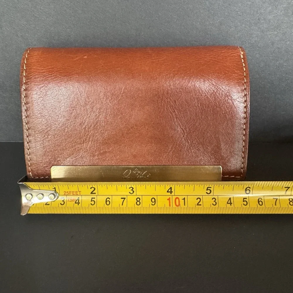 Patricia Nash Cametti Trifold Florence Leather Wallet Brown Classic Western Boho